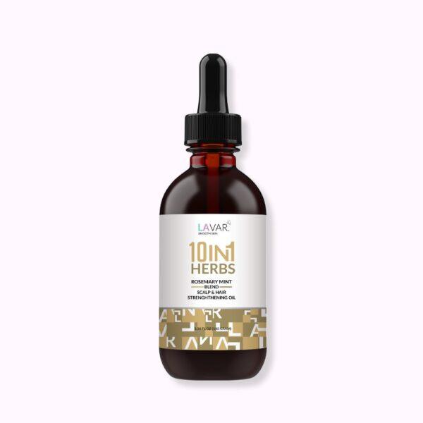 10 IN 1 Herbs Hair Oil Infused By Rosemary Mint & Biotin (100ml)